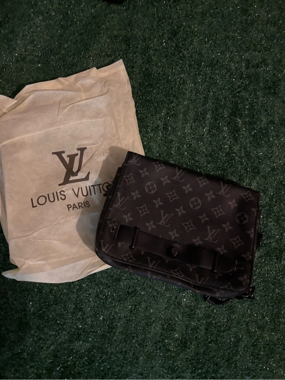 Louis Vuitton Black Monogram Eclipse Messenger Bag
